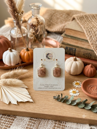Rose Gold Polymer Clay Earrings