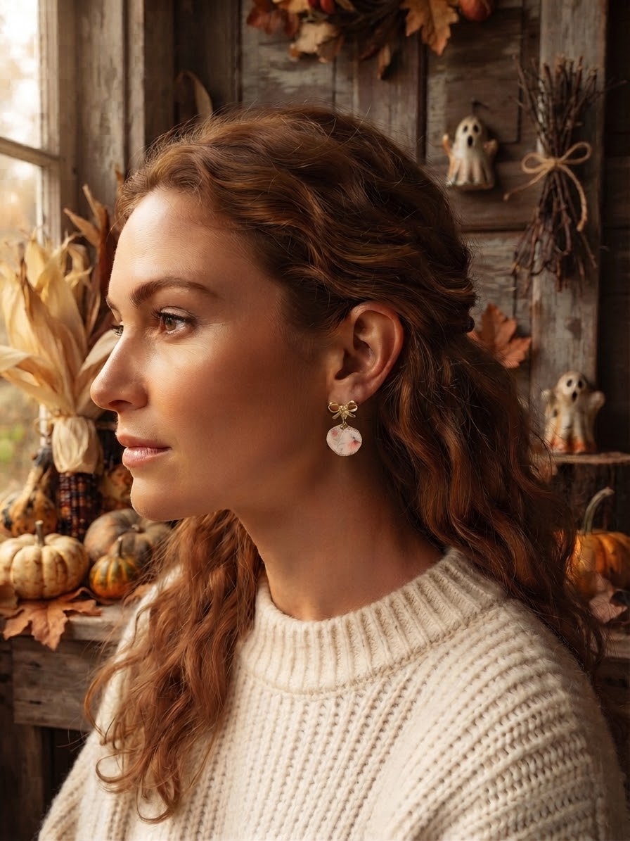 Fall Pumpkin Dangle Earrings