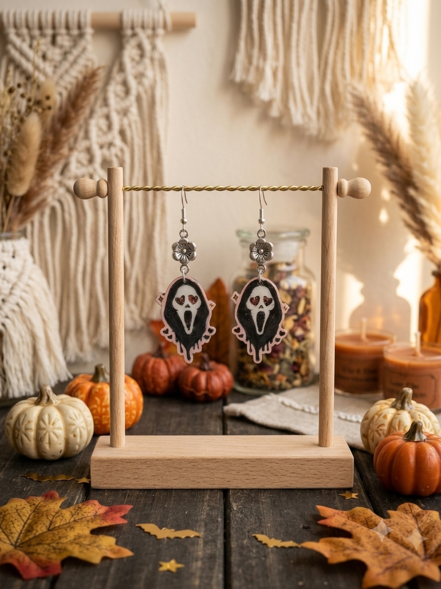 Cute Halloween Scream Dangle Earrings