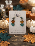 Fall Leaf Dangle Polymer Clay Earrings