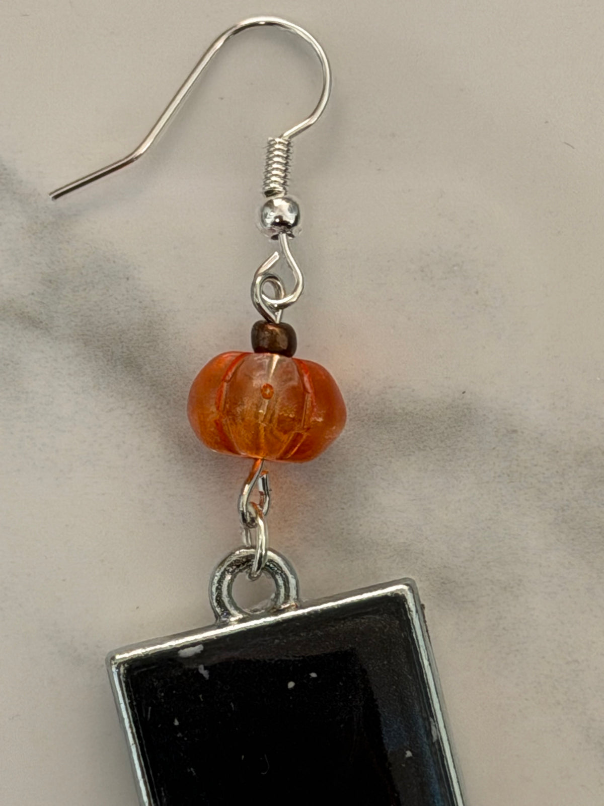 Painted Ghost Dangle Earrings
