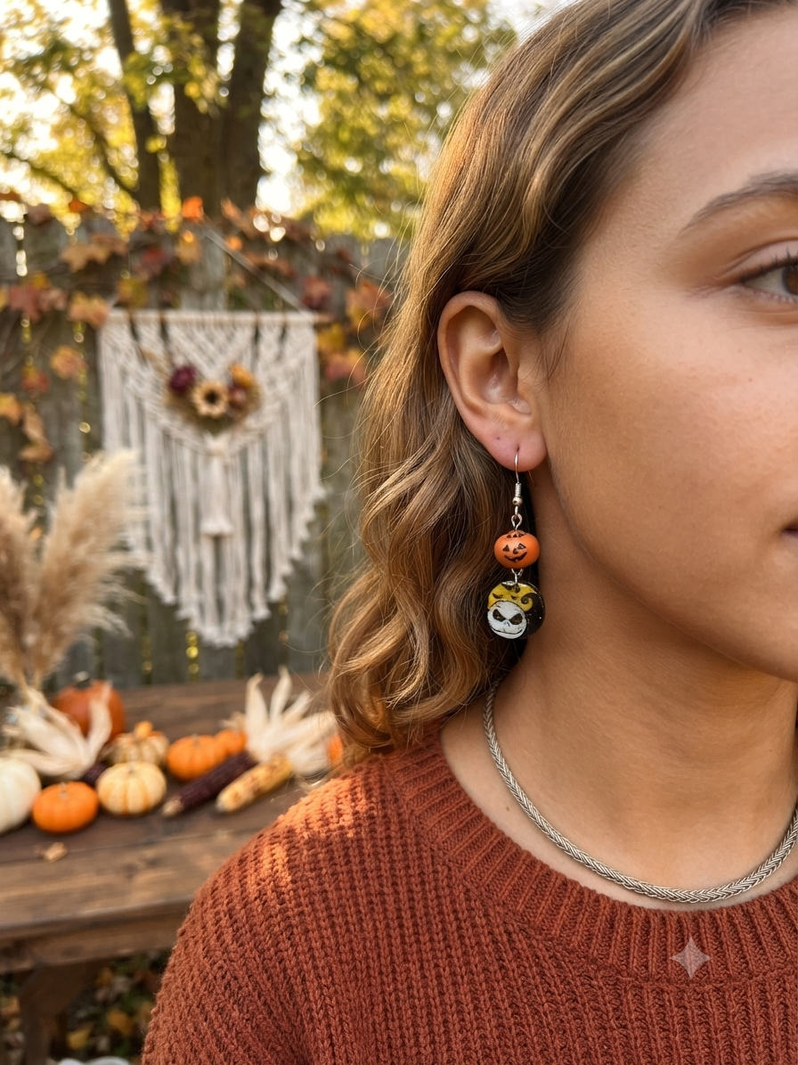 Jack Skellington Dangle Earrings