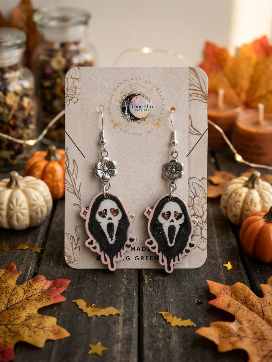 Cute Halloween Scream Dangle Earrings