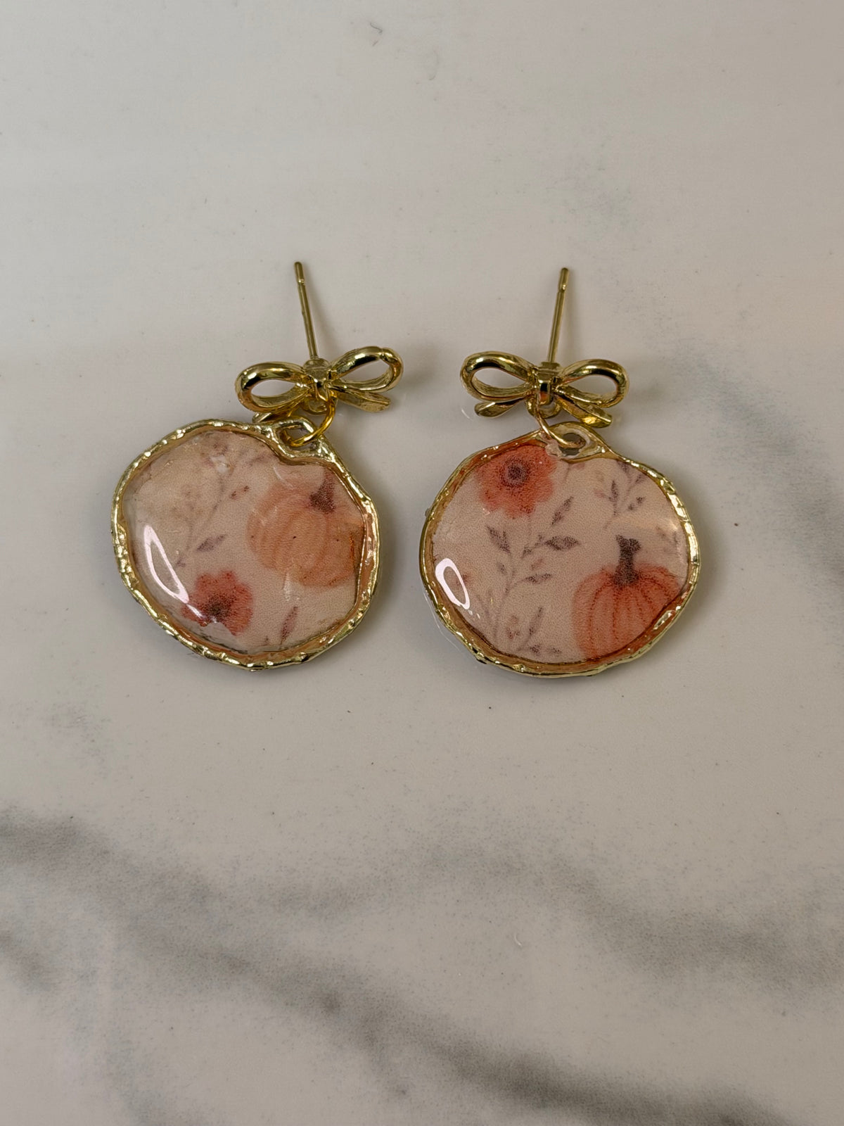Fall Pumpkin Dangle Earrings