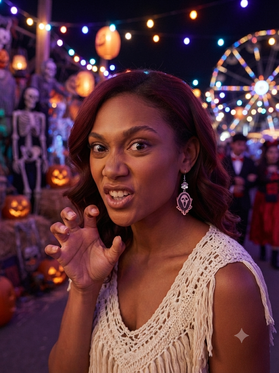 Cute Halloween Scream Dangle Earrings