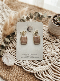Rose Gold Stud Bow Earrings