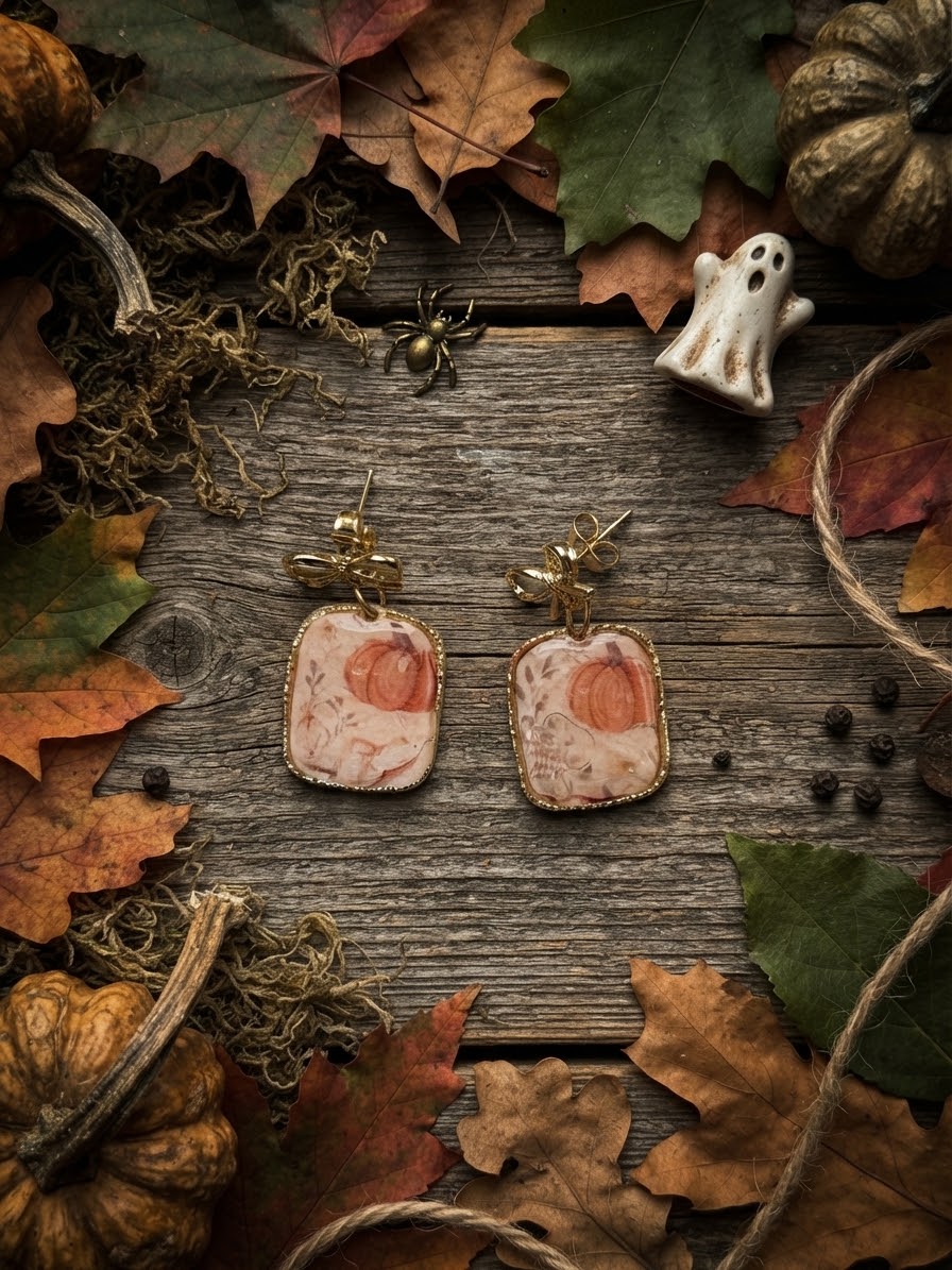 Fall Pumpkin Dangle Earrings