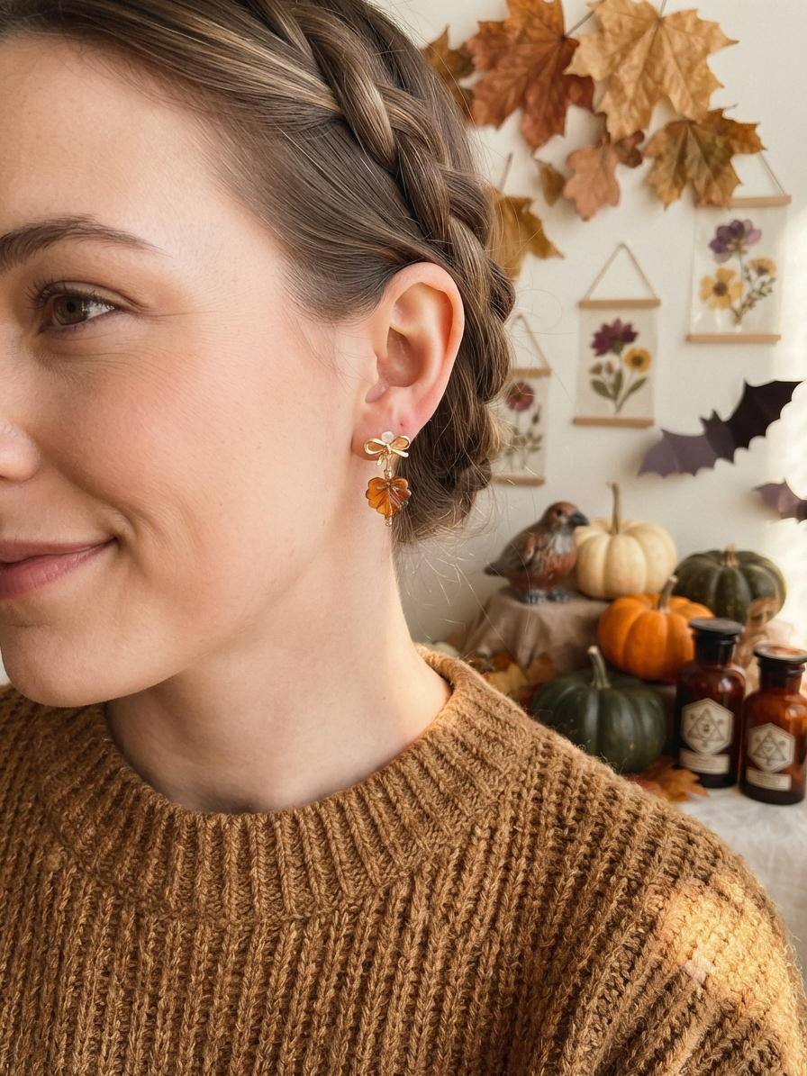 Fall Dainty Dangle Earrings