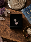 Amethyst and Clear Quartz Adjustable Ring