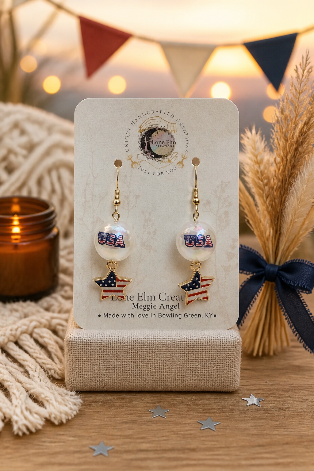 Patriotic Dangle Earrings