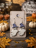 Ghost Wood Dangle Earrings