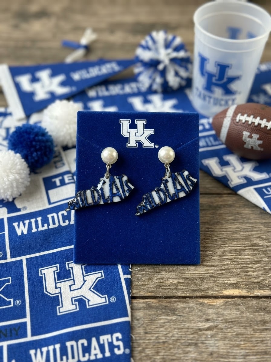 Wildcat Pearl Dangle Earrings