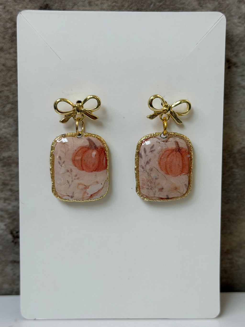 Fall Pumpkin Dangle Earrings