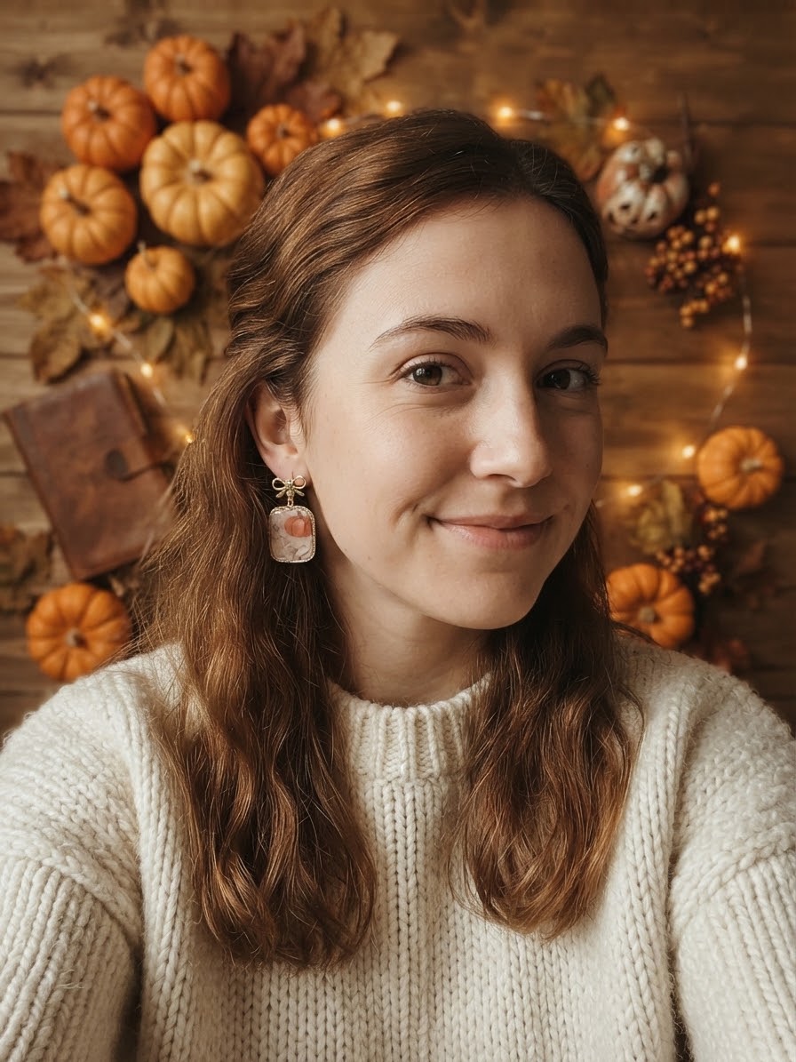 Fall Pumpkin Dangle Earrings