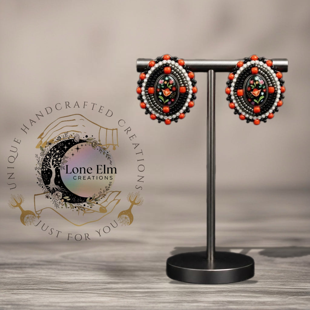 Beaded Stud Earrings