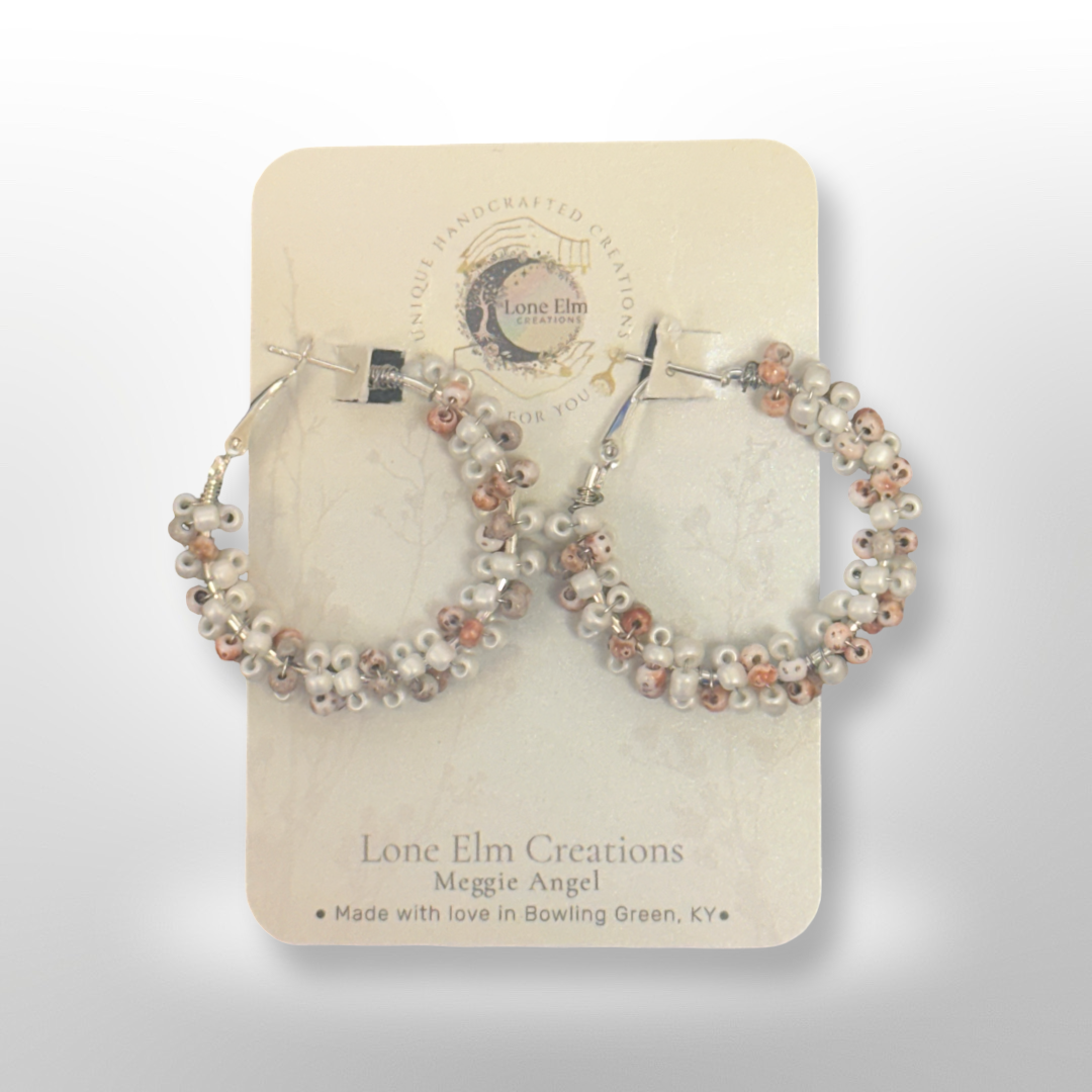 Beaded Hoop Earrings
