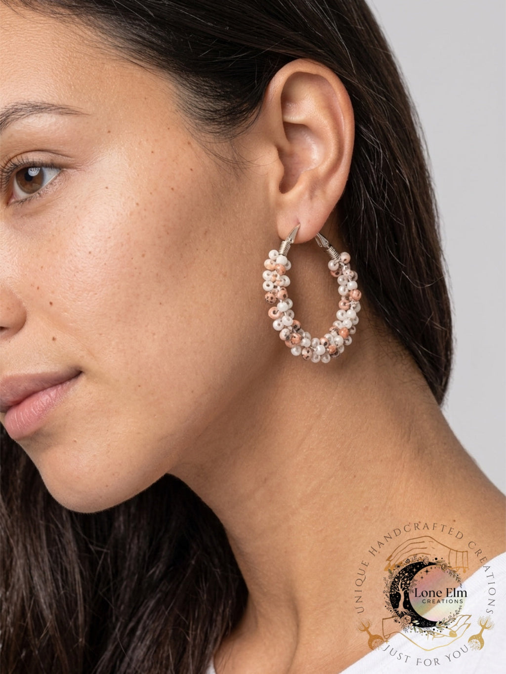 Beaded Hoop Earrings