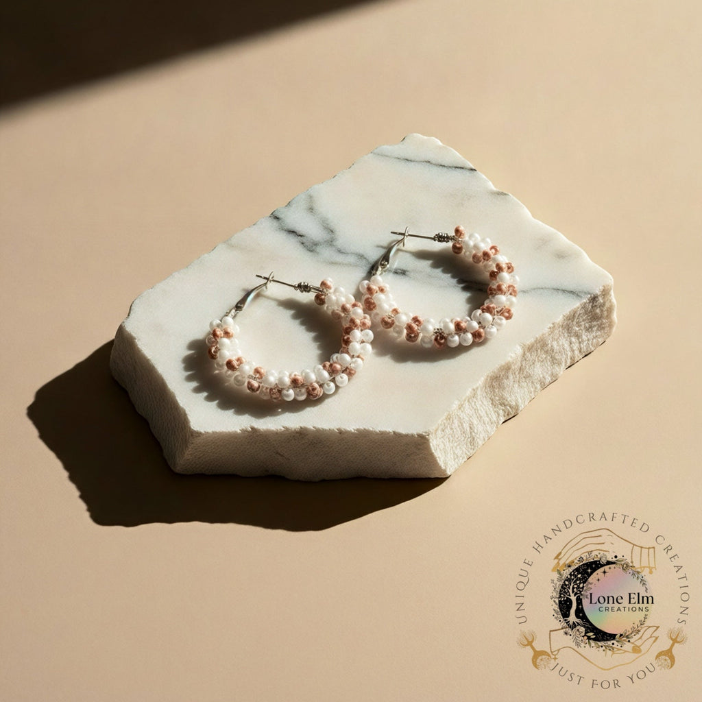 Beaded Hoop Earrings
