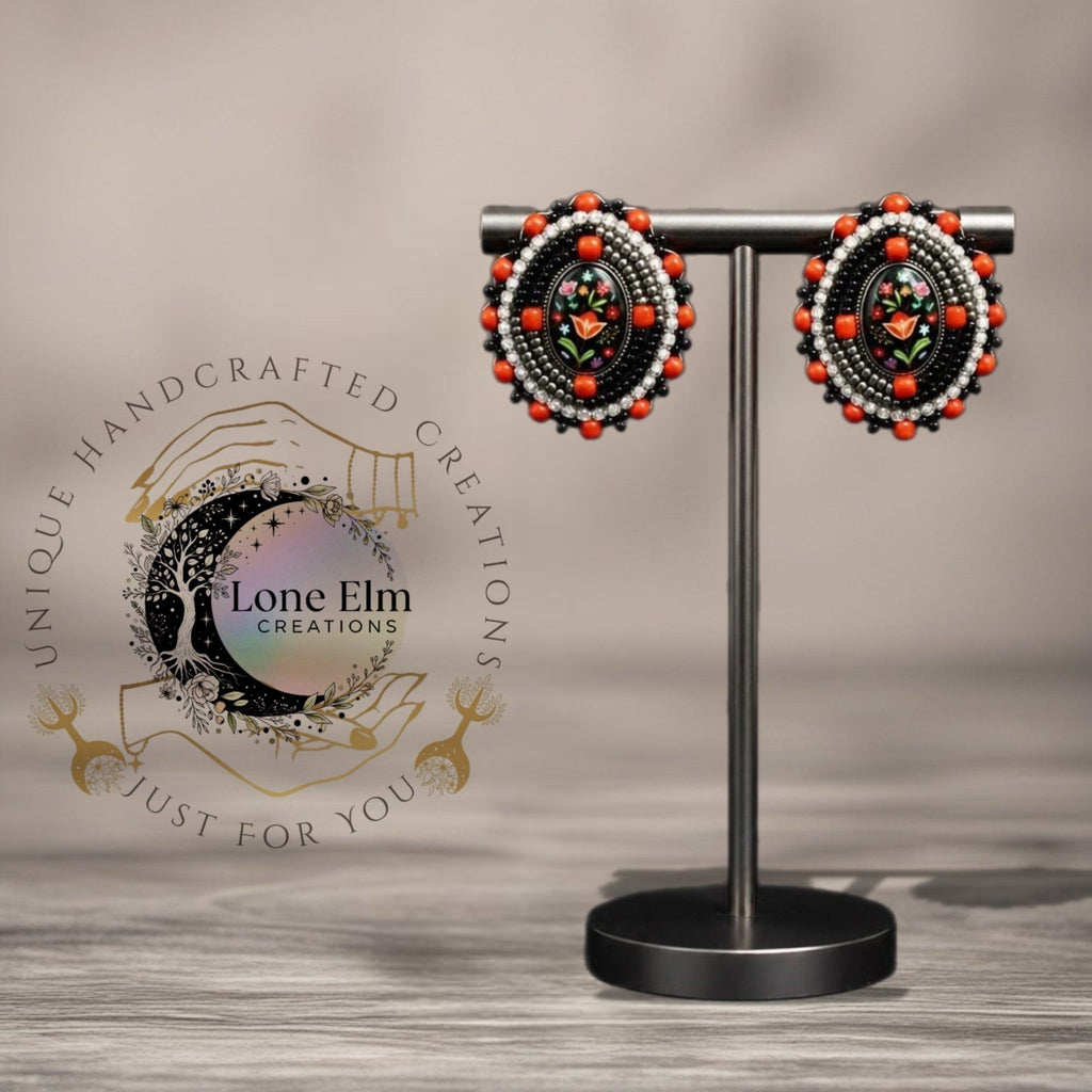 Beaded Stud Earrings