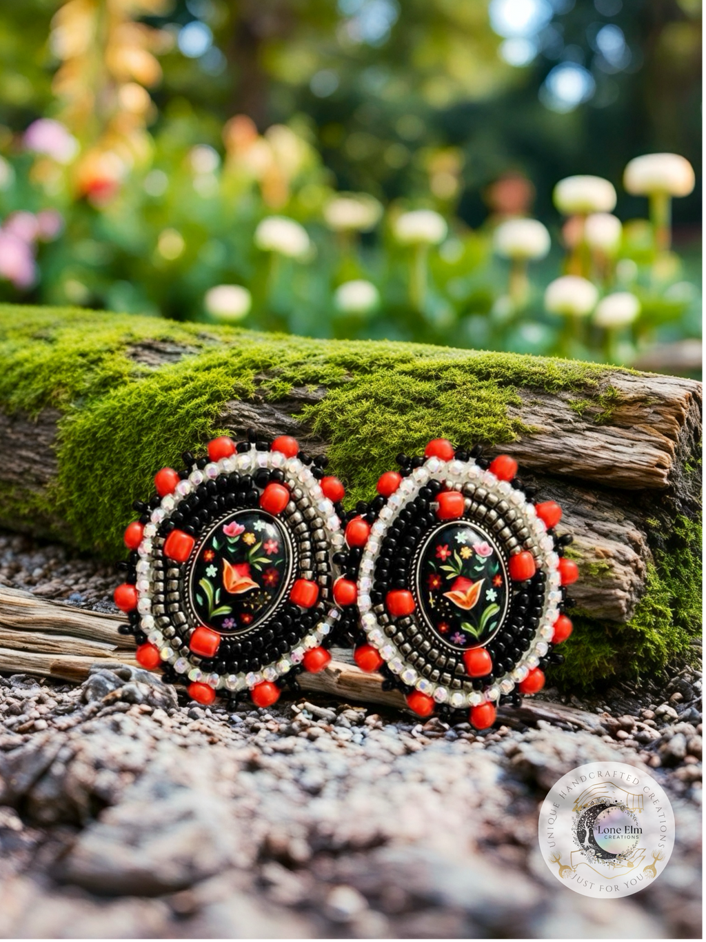 Beaded Stud Earrings