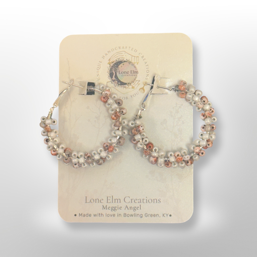 Beaded Hoop Earrings